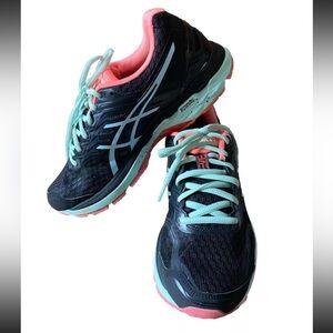 Sold❌❌ GT 2000 5 BLACK GREEN ORANGE  Running Shoes Women's 9 T757N Sneakers